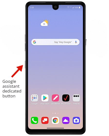 Take a screenshot on LG Using Google assistant dedicated button