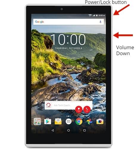 Take Screenshots On the Verizon Ellipsis 8 tablet
