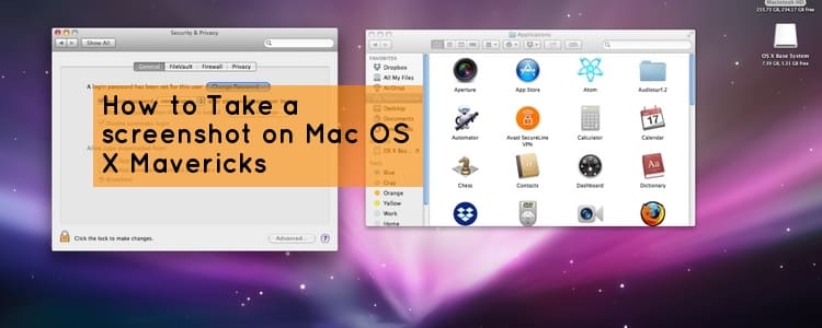 How to Take a screenshot on Mac OS X Mavericks