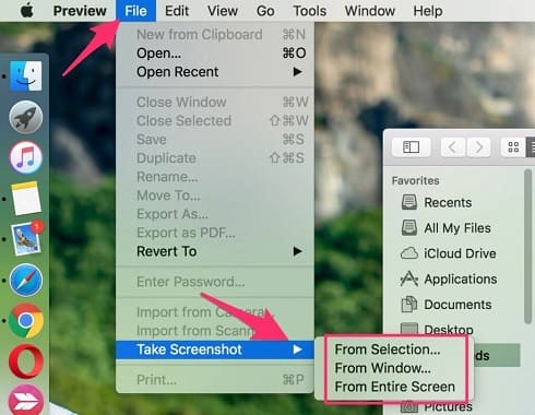 how to Take a screenshot on Mac OS X Mavericks