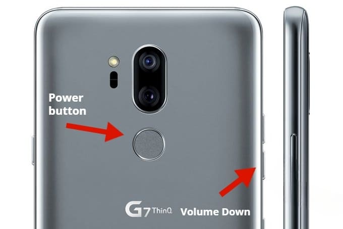 How to screenshot with LG G7 ThinQ an Newer