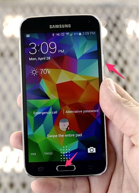 Screenshot on Samsung Galaxy 