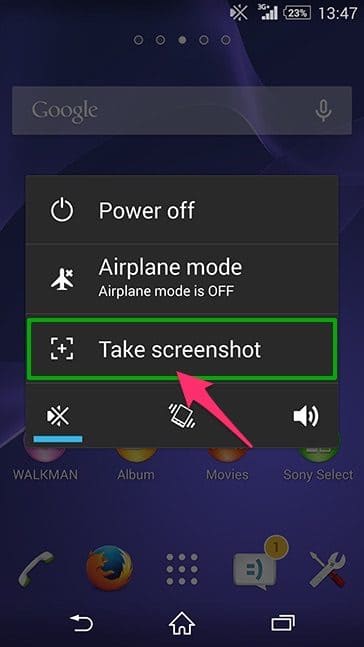 Take Screenshots on Sony Xperia Tablets