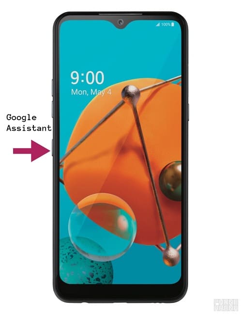 Screeenhot using Google Assistant on on LG K51